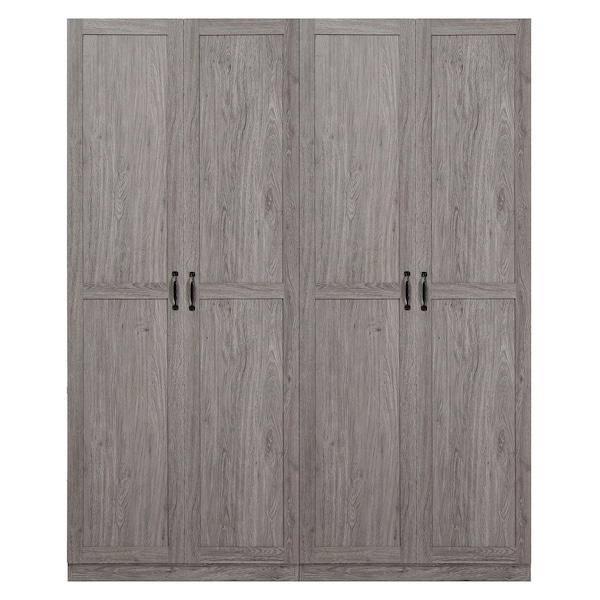 Manhattan Comfort Hopkins Storage Closet 2.0 in Grey - Set of 2 2-2GLF-GY - main